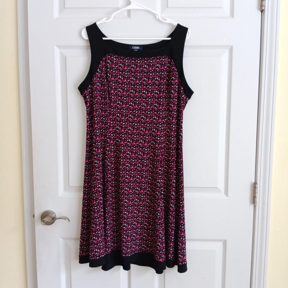 Chaps sleeveless A-line knee-length dress XL